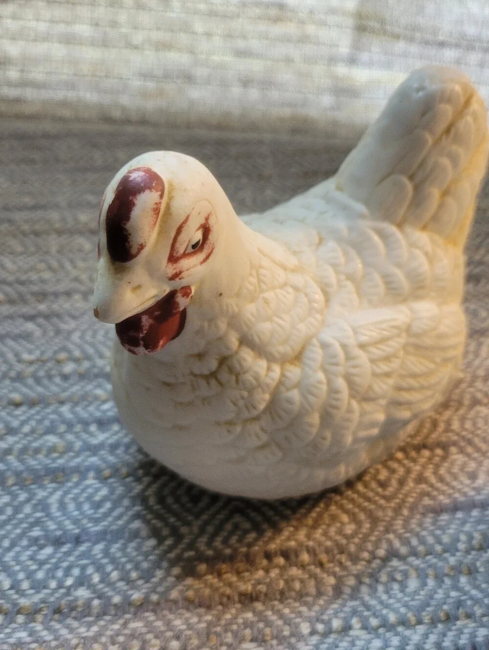 Ceramic Nesting Hen & Chicken Figurines - Set of 2 Country Farmhouse Decor VTG
